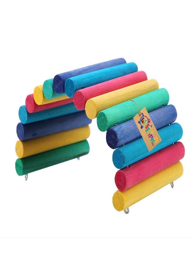 ويستيرن إرا جسر خشبي منحني من العصر الغربي يُستخدم كمخبأ للهامستر، والفأر، والسنجاب الطائر، والطيور، والببغاء، كديكور لموائل الحيوانات الأليفة. - Image 1